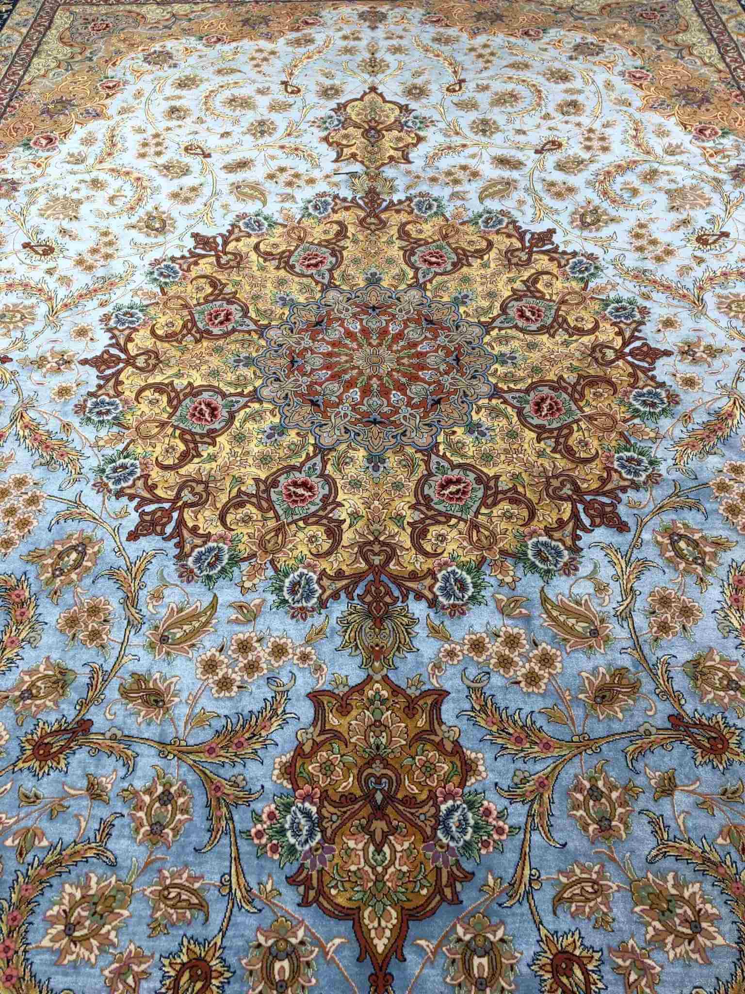 "Authentic Persian Rug for Sale - Handmade Silk and Wool, Isfahan Origin"
